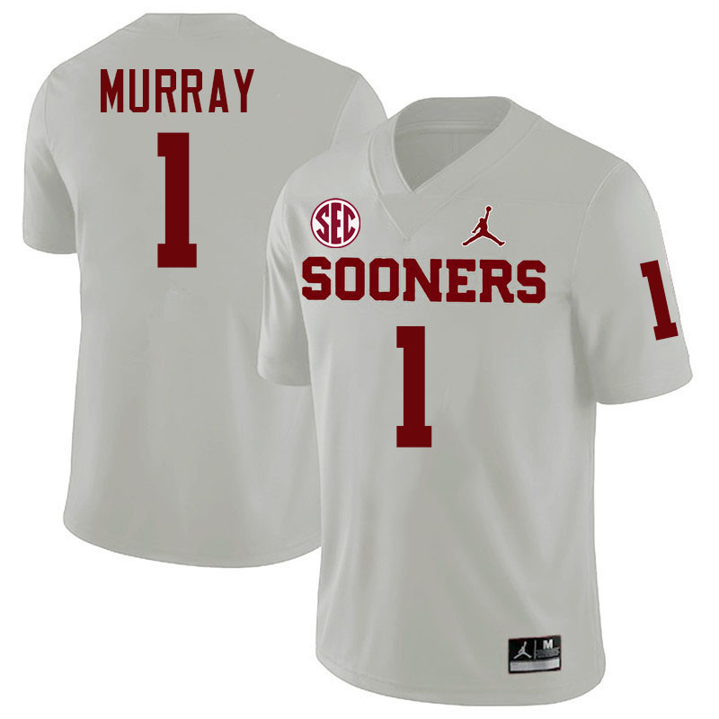 Oklahoma Sooners #1 Kyler Murray College Football Jerseys,Uniforms-White